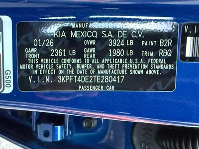 2026 Kia K4 LXS