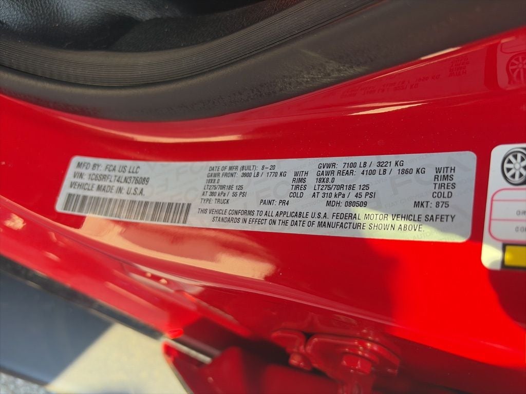 2020 RAM 1500 Rebel 8.4 SCREEN