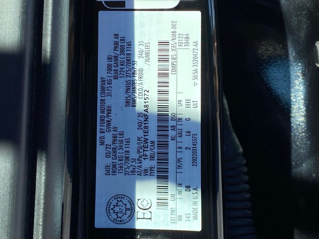 2022 Ford F-150 Tremor