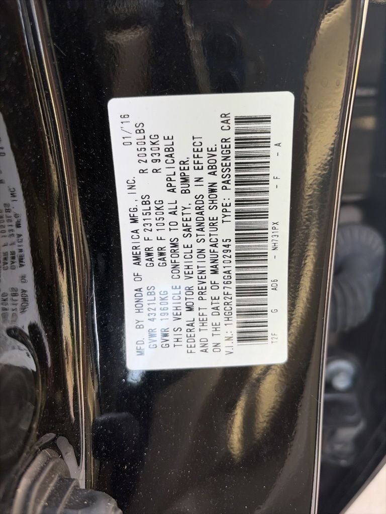 2016 Honda Accord EX Clean CARFAX LOW MILES!