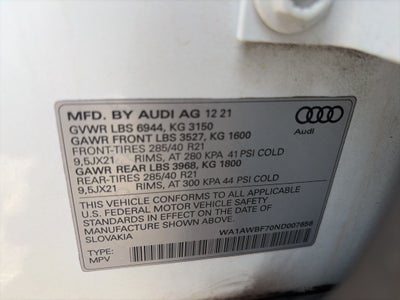 2022 Audi SQ7 Premium Plus quattro