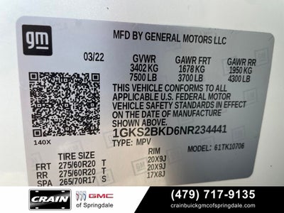 2022 GMC Yukon SLT Premium Package