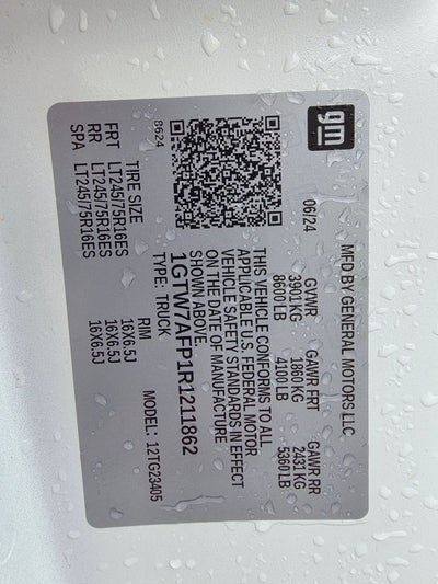 2024 GMC Savana 2500 Work Van