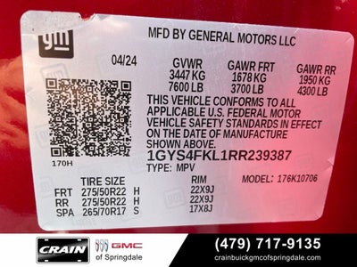 2024 Cadillac Escalade Sport ONYX PACKAGE/TOURING PACKAGE