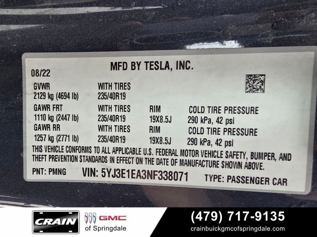 2022 Tesla Model 3 Base