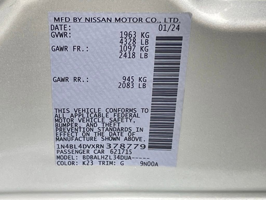 2024 Nissan Altima 2.5 SV