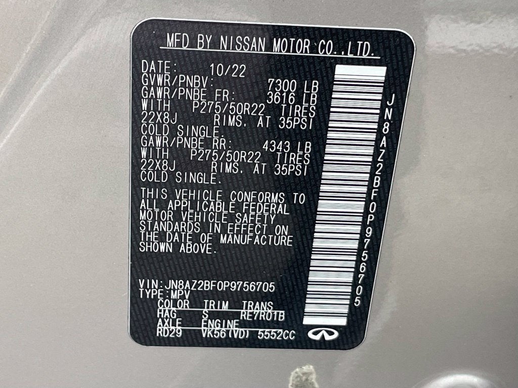 2023 INFINITI QX80 SENSORY