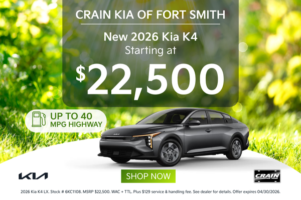 Browse Kia K4 Inventory in Fort Smith, AR.